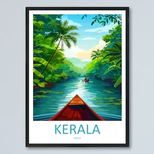Kerala Travel Print Wall Art Kerala Wall Hanging Home Décor Kerala Gift Art Lovers India Art Lover Gift Wall Décor