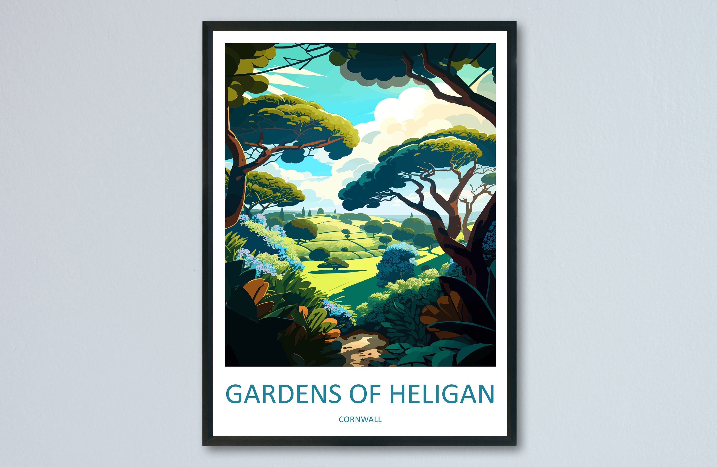 Gardens Of Heligan Travel Print Wall Art Gardens Of Heligan Wall Hanging Home Décor Gardens Of Heligan Gift Art Lovers England Art Lover