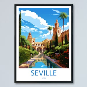 Seville Travel Print Wall Art Seville Wall Hanging Home Décor Seville Gift Art Lovers Spain Art Lover Gift Seville Print Spain Wall Art Deco