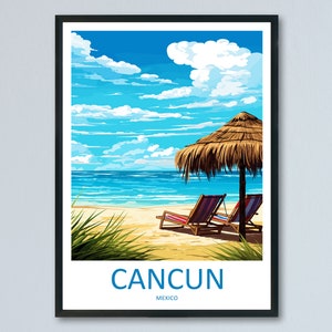 Cancun Travel Print Wall Art Cancun Wall Hanging Home Decoration Cancun Gift Art Lovers Wall Art Print Art Cancun Wall Hanging Poster Decor
