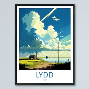Lydd Travel Print Wall Art Lydd Wall Hanging Home Décor Lydd Gift Art Lovers England Art Lover Gift Print Artwork Kent Art