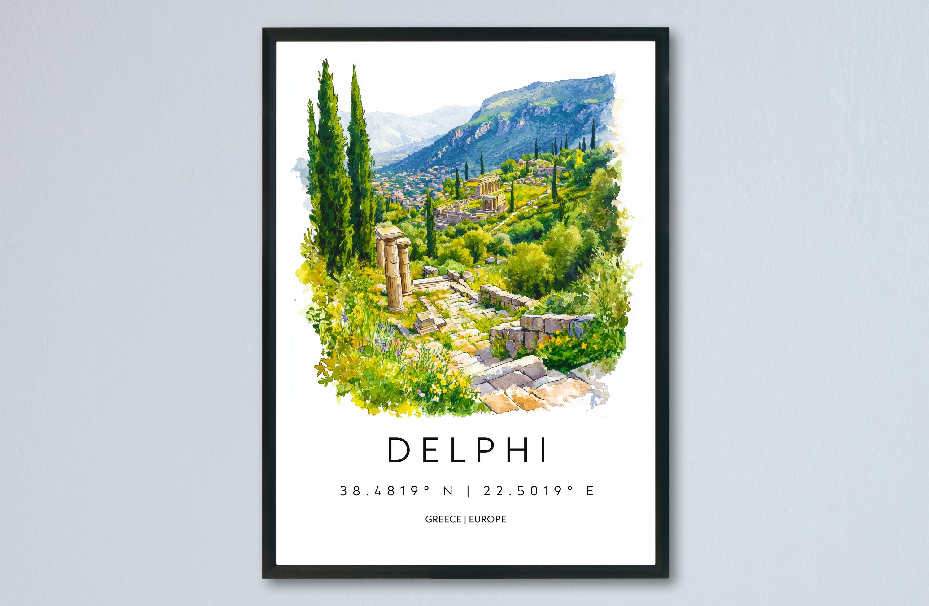 額装済/Oracle De Delphes/ル ヤウアンク/ポスター Oracle of Delphi Poster - Etsy