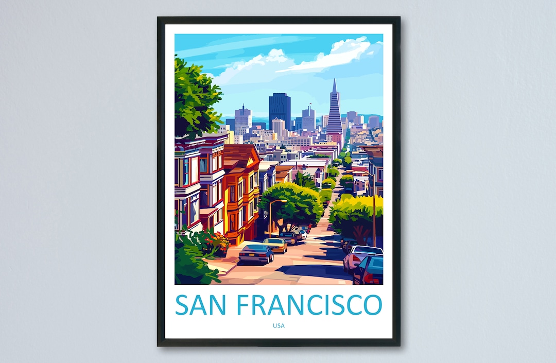 San Francisco Travel Print Wall Art San Francisco Wall Hanging Home