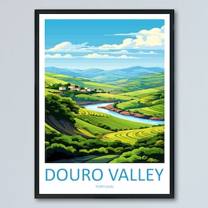 Douro Valley Travel Print Wall Art Douro Valley Wall Hanging Home Décor Douro Valley Gift Art Lovers Portugal Art Lover Gift Douro Valley