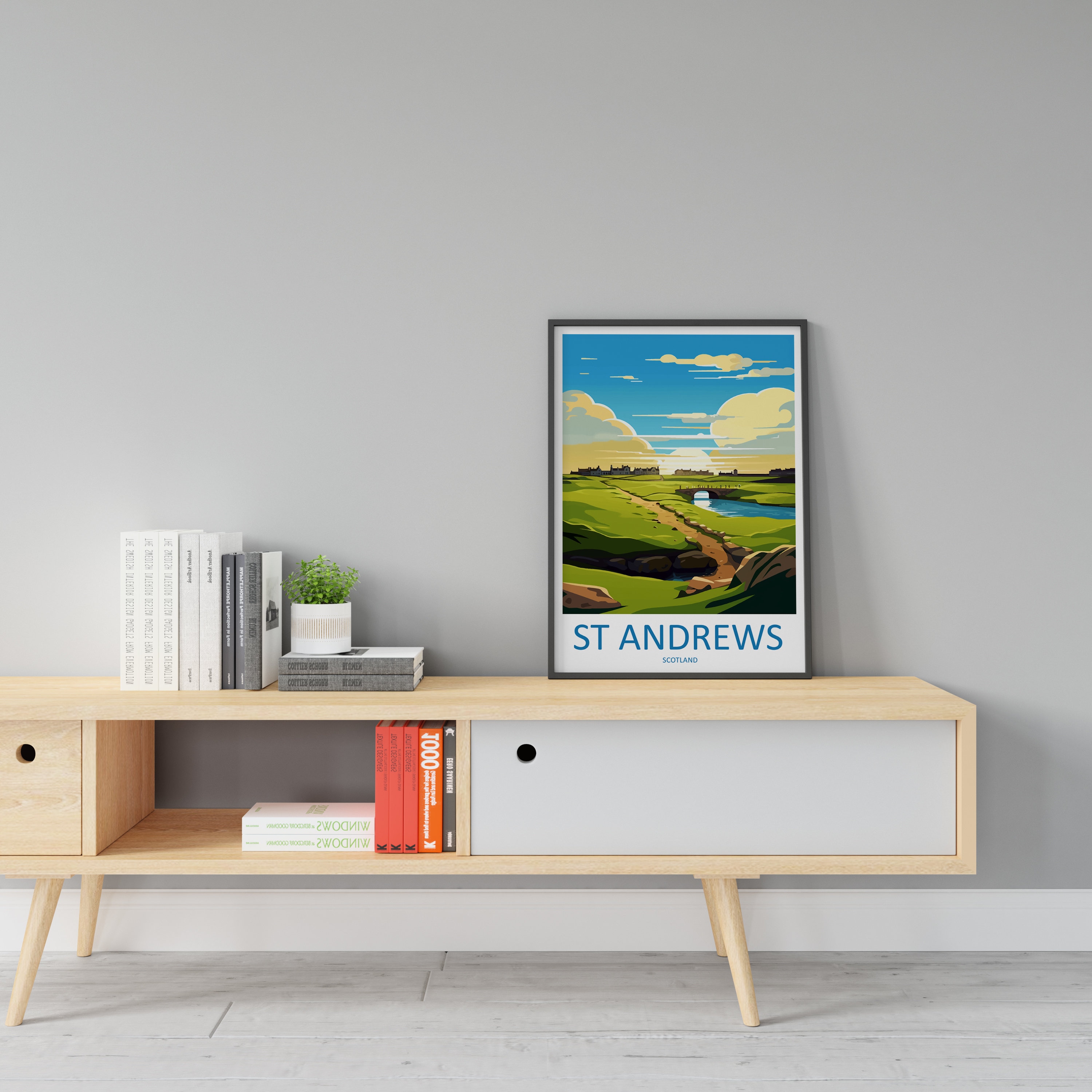 St Andrews Golf Course Travel Print Wall Art St Andrews Wall Hanging ...
