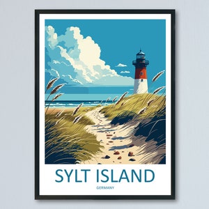 Sylt Island Travel Print Wall Art Sylt Island Wall Hanging Home Décor Sylt Island Gift Art Lovers Germany Art Lover Gift Sylt Island Art