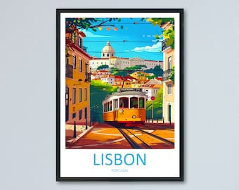 Lisbon Travel Print Wall Art Lisbon Wall Hanging Home Décor Lisbon Gift Art Lovers Portugal Art Lover Gift Lisbon Poster
