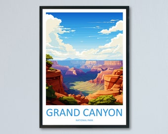 Grand Canyon National Park Travel Print Wall Art Grand Canyon Wall Hanging Home Décor Grand Canyon Gift Art Lovers Arizona Art Lover Gift