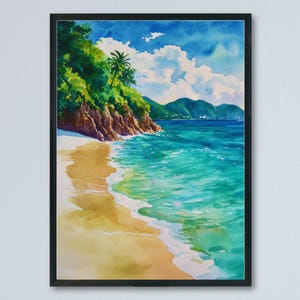 US Virgin Islands watercolor poster Wall Art US Virgin Islands Wall Hanging Home Décor US Virgin Islands Gift Art Lovers us Virgin Islands