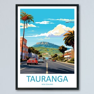 Tauranga Travel Print Wall Art Tauranga Wall Hanging Home Décor Tauranga Gift Art Lovers New Zealand Art Lover Gift Print New Zealand Art