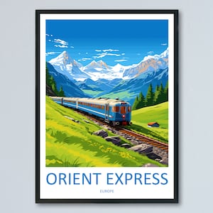 Orient Express Reise Print Wandkunst Orient Express Wandbehang Home Décor Orient Express Reise Geschenk Kunstliebhaber Europa Kunstliebhaber Geschenk Europa