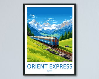Orient Express Travel Print Wall Art Orient Express Wall Hanging Home Décor Orient Express Gift Art Lovers Europe Art Lover Gift Europe Deco