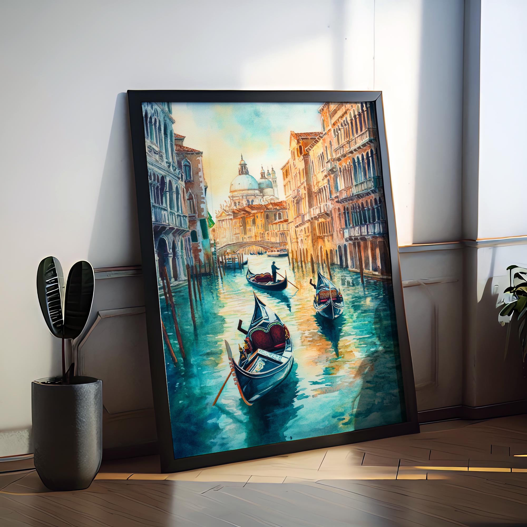 ヴェネツィアの水彩画ポスター 壁アート ヴェネツィア 壁掛け ホーム