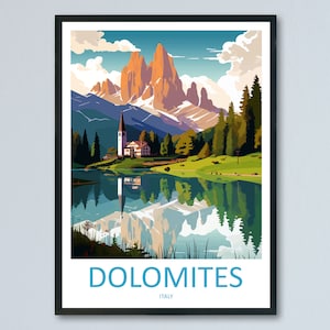 Dolomites Travel Print Dolomites Home Décor Dolomitic Alps Art Print Dolomite Mountains Room Print For Italian Mountains Gift Art Poster Art