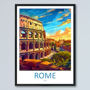 Stampa di viaggio di Roma, arte murale di Roma, decorazione da parete per la casa, regalo di Roma per gli amanti dell'arte, regalo per gli amanti dell'arte in Italia, stampa di Roma, decorazione da parete in Italia