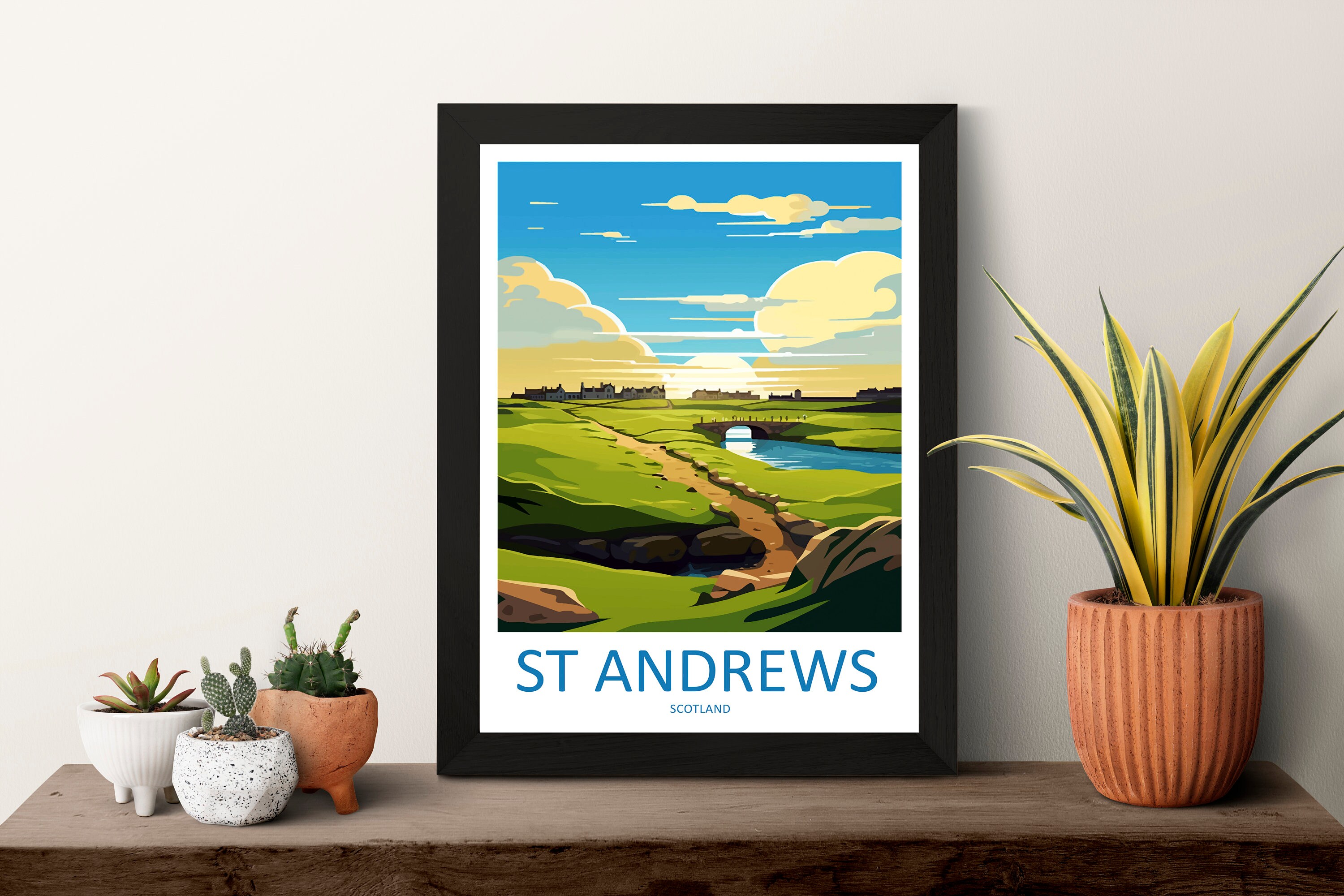 St Andrews Golf Course Travel Print Wall Art St Andrews Wall Hanging ...