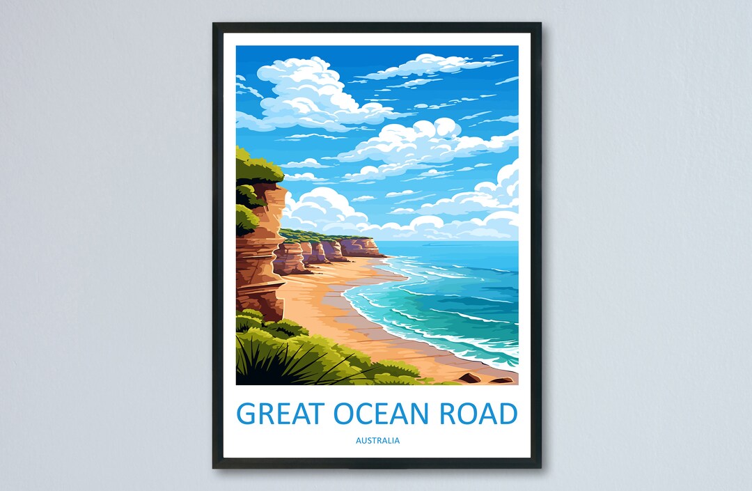 Great Ocean Road Travel Print Wall Art Great Ocean Road Wall Hanging