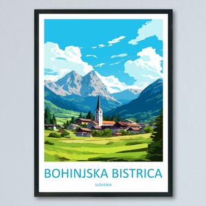 Bohinjska Bistrica Travel Print Bohinjska Bistrica Home Décor Slovenia Art Print Bohinjska Bistrica Wall Print For Gift Wall Hanging Art