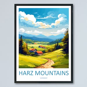 Harz Mountains Travel Print Harz Mountains Home Décor Germany Art Print Germany Harz Mountains Wall Print For Harz Mountains Gift
