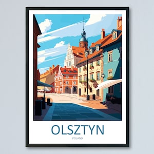 Olsztyn Travel Print Wall Art Olsztyn Wall Hanging Home Décor Olsztyn Gift Art Lovers Poland Art Lover Gift Olsztyn Travel Wall Art