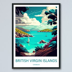 British Virgin Islands Travel Print Wall Art British Virgin Islands Wall Hanging Home Décor British Virgin Islands Gift Art Lovers Wall Art