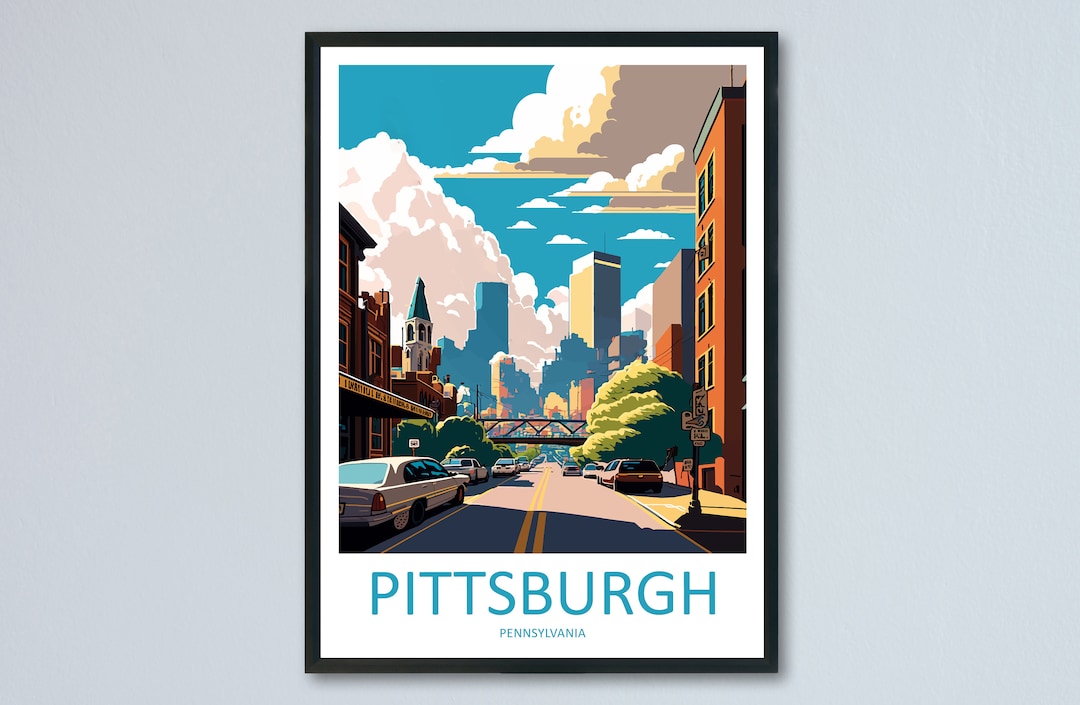 Pittsburgh Travel Print Wall Art Pittsburgh Wall Hanging Home Décor