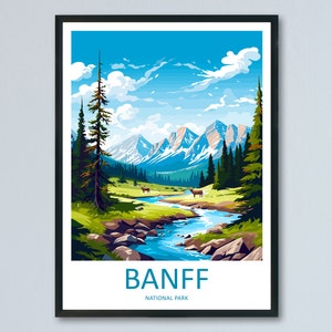 Banff National Park Travel Print Wall Art Banff Wall Hanging Home Décor Banff Gift Art Lovers Canada Art Lover Gift