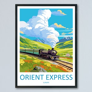 Orient Express Travel Print Wall Art Orient Express Wall Hanging Home Décor Orient Express Gift Art Lovers Europe Art Lover Gift Europe Deco