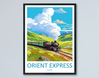 Orient Express Travel Print Wall Art Orient Express Wall Hanging Home Décor Orient Express Gift Art Lovers Europe Art Lover Gift Europe Deco