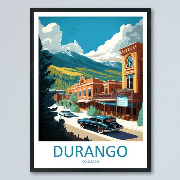 Durango Travel Print Wall Art Durango Wall Hanging Home Décor Durango Gift Art Lovers Colorado Art Gift Lover Print For Durango Lovers Print