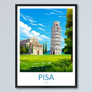 Pisa Travel Print Wall Art Pisa Wall Hanging Home Décor Pisa Gift Art Lovers Italy Art Lover Gift Pisa Print Pisa Travel Gift Poster