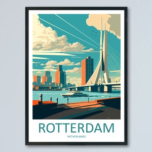 Rotterdam Travel Print Wall Art Rotterdam Wall Hanging Home Decoration Rotterdam Gift Art Lovers Rotterdam Wall Art Rotterdam Decor Print