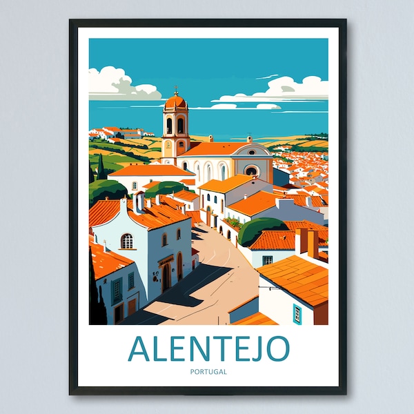 Alentejo Travel Print Wall Art Alentejo Wall Hanging Home Décor Alentejo Gift Art Lovers Portugal Art Lover Gift Alentejo Wall Décor