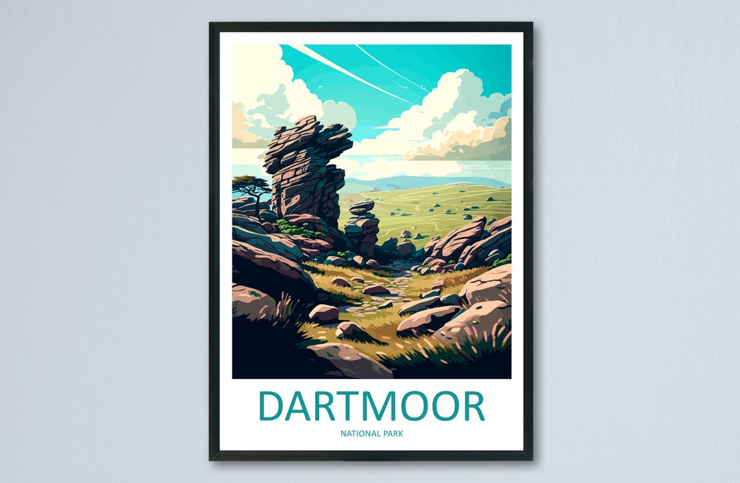 Dartmoor Travel Print Wall Art Dartmoor Wall Hanging Home Deco National