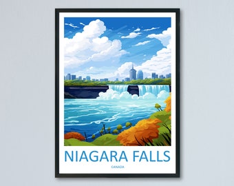 Niagara Falls Travel Print Wall Art Niagara Falls Wall Hanging Home Décor Niagara Falls Gift Art Lovers Canada Art Lover Gift Niagara Falls