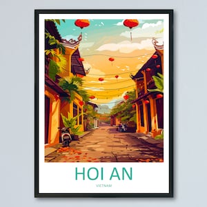 Hoi An Travel Print Wall Art Hoi An Wall Hanging Home Décor Hoi An Gift Art Lovers Vietnam Art Lover Gift Hoi An Wall Art For Vietnam Lover