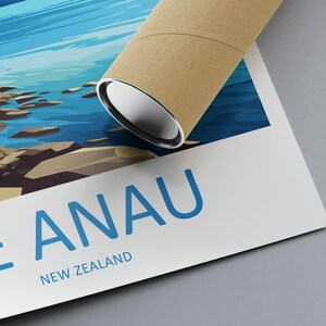 Te Anau Travel Print Wall Art Te Anau Wall Hanging Home Décor Te Anau Gift Art Lovers New Zealand Art Lover Gift Te Anau New Zealand Poster image 6