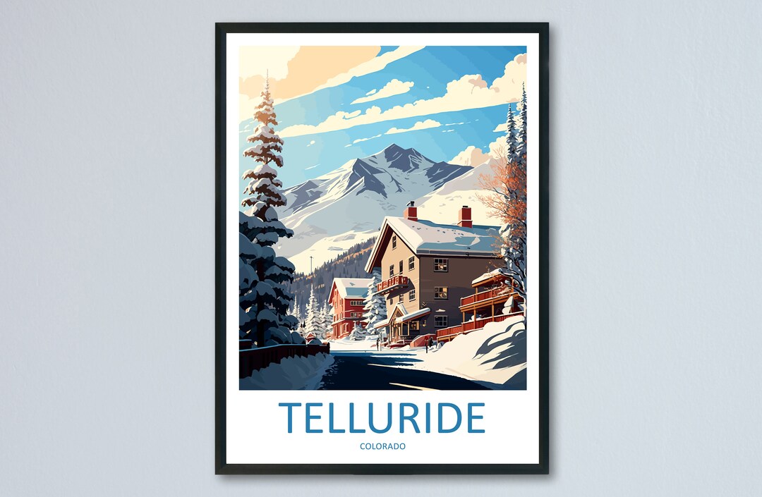 Telluride Travel Print Wall Art Telluride Wall Hanging Home Décor ...