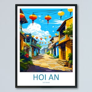 Hoi An Travel Print Wall Art Hoi An Wall Hanging Home Décor Hoi An Gift Art Lovers Vietnam Art Lover Gift Hoi An Wall Art For Vietnam Lover