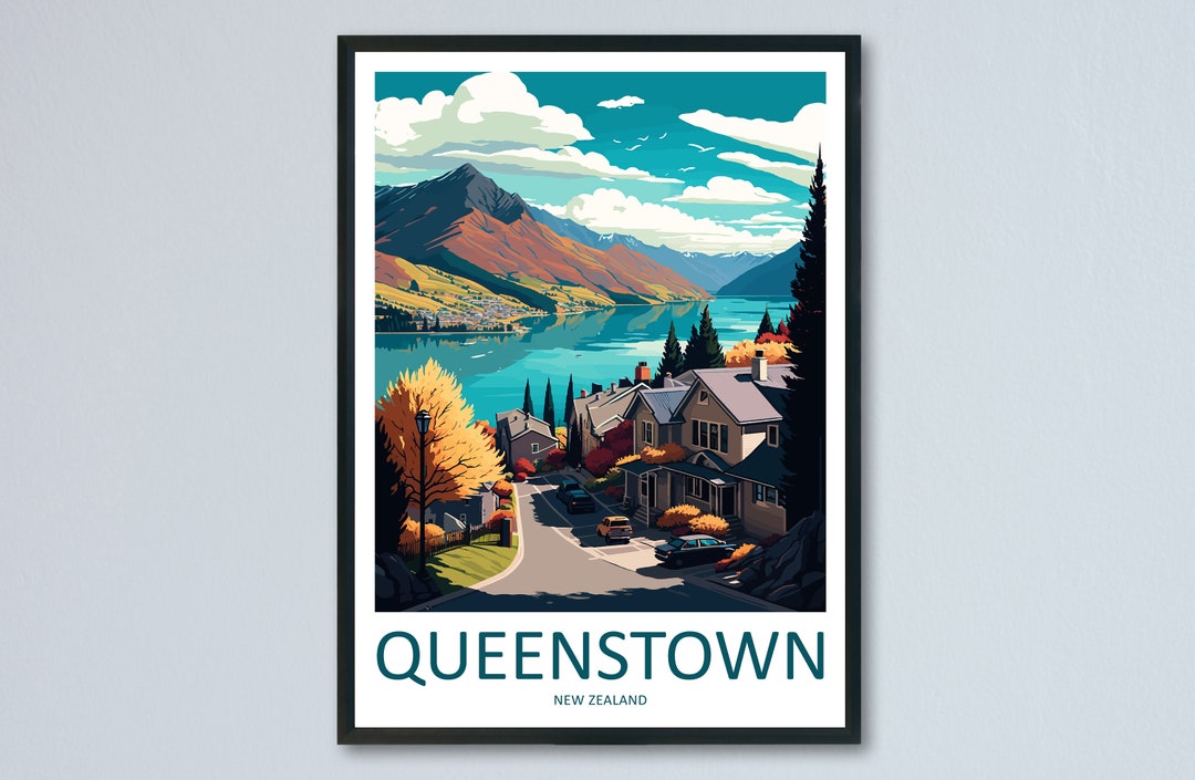 Queenstown Travel Print Wall Art Queenstown Wall Hanging Home Décor