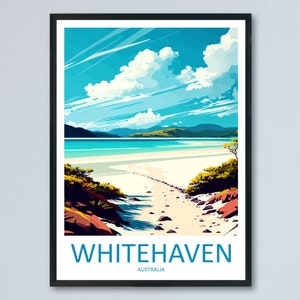 Whitehaven Travel Print Wall Art Whitehaven Wall Hanging Home Décor Whitehaven Gift Art Lovers Wall Art Australia Travel Print Whitehaven
