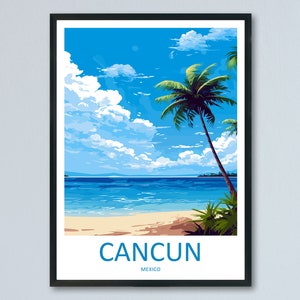 Cancun Travel Print Wall Art Cancun Wall Hanging Home Decoration Cancun Gift Art Lovers Wall Art Print Art Cancun Wall Hanging Poster Decor