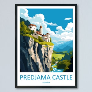 Burg Predjama Reise Druck Burg Predjama Zuhause Dekor Slowenien Kunstdruck Burg Predjama Wanddruck für Bleder See Geschenk Wandbehang Kunst