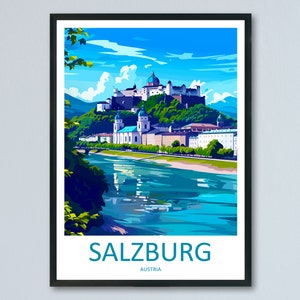 Salzburg Print Salzburg Home Décor Cityscape Art Print Salzburg Wall Art for Travel Enthusiast Gift Wall Hanging Salzburg Austria Poster Art