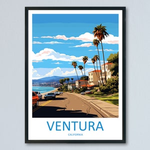Ventura Travel Print Wall Art Ventura Wall Hanging Home Décor Ventura Gift Art Lovers California Art Lover