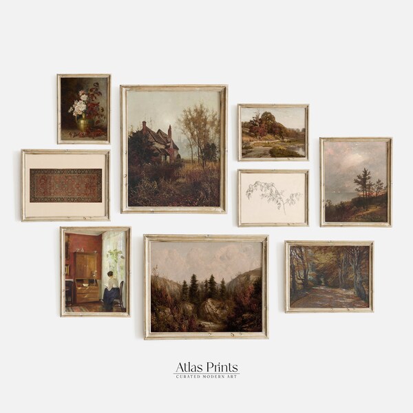 Vintage Fall Wall Prints Etsy