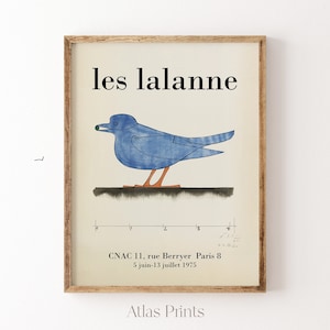 Les Lalanne Print| Lalanne Blue Bird Poster| Modern Living Room Décor| Trendy Baby Room Décor| Minimalist Exhibition Wall Art