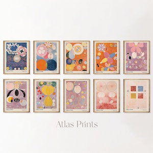 Hilma Af Klint Print Set Of 10 Largest Digital Download| Klint Exhibition Poster Set| Gallery Wall Art Poster Set| Trending Now Digital Art