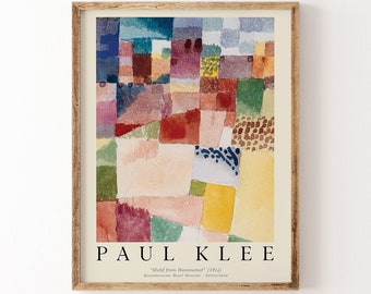 Paul Klee Kunstdruck | Bunte abstrakte Malerei | Digitaler Download| Schlafzimmer Wanddeko | Midcentury Moderne Wandkunst| Minimalistisches druckbares Poster