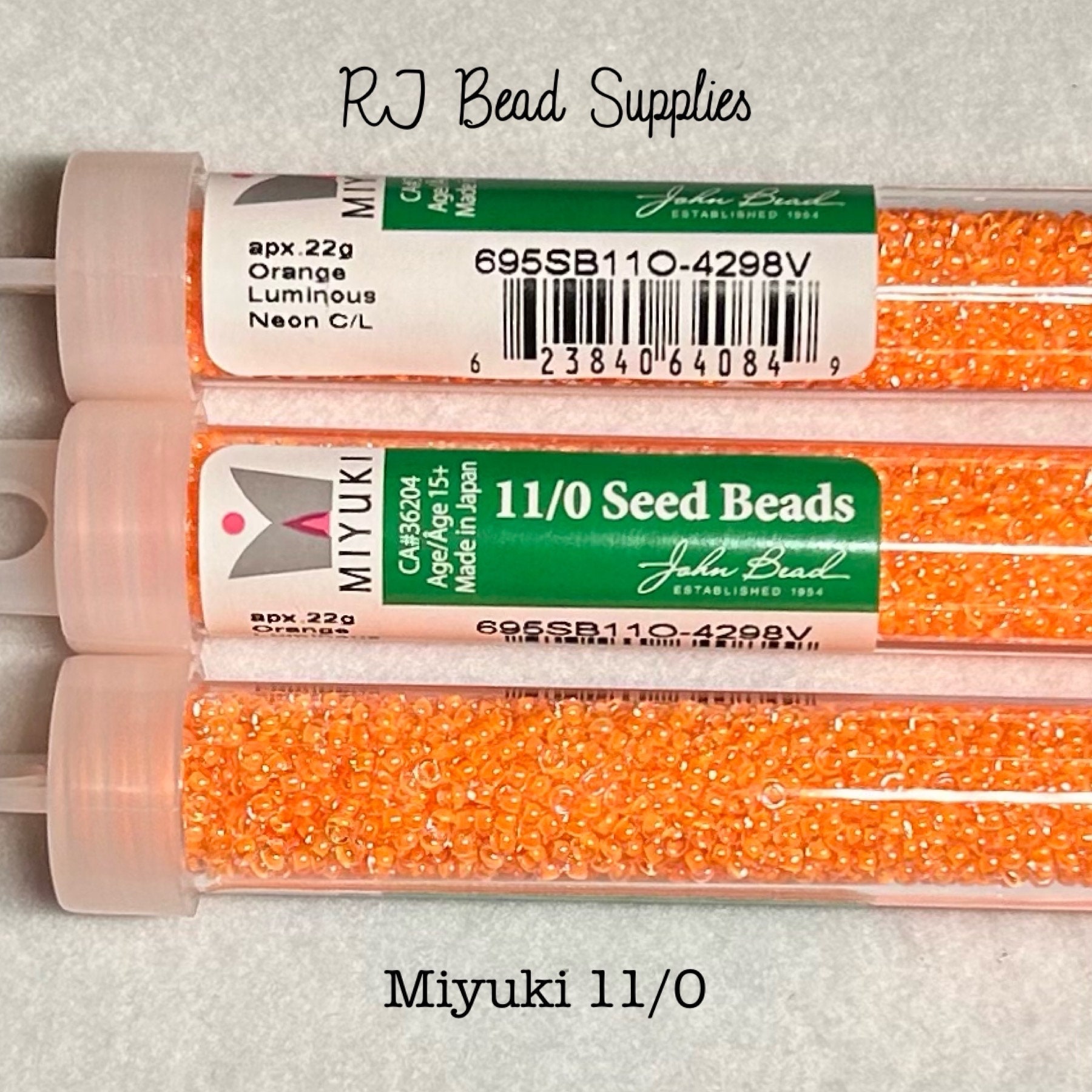 11-4298, Miyuki 22g Luminous Creamsicle 11-4298, Miyuki 22g Luminous Creamsicle